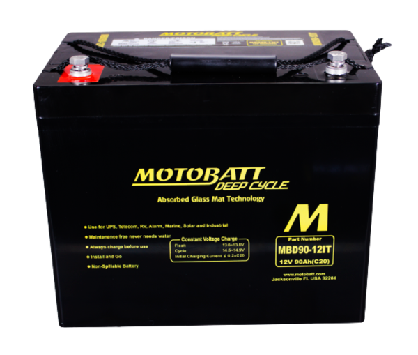MBD9012IT 12V AGM Deep Cycle Battery-Motobatt