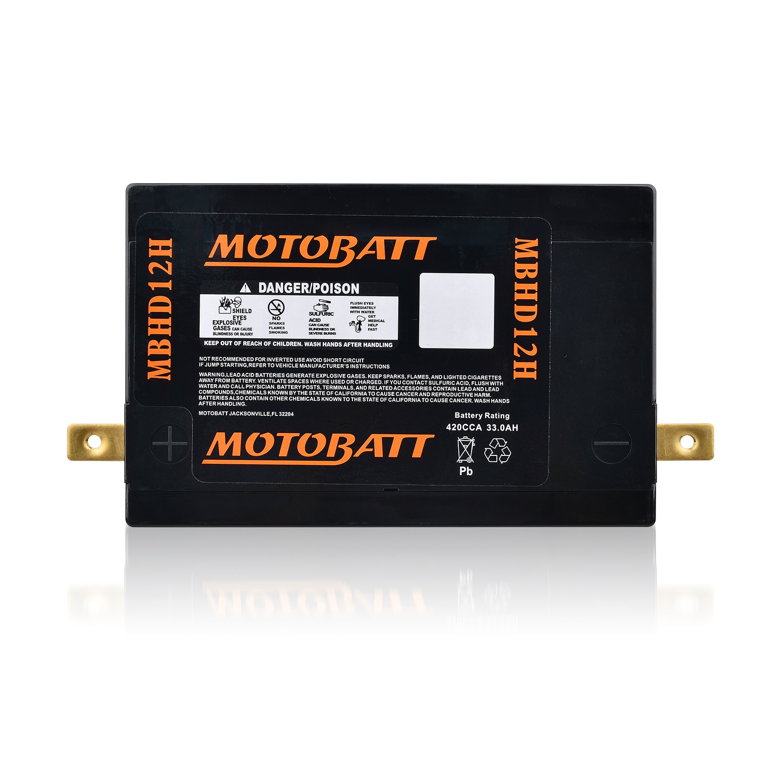 MBHD12H 12V AGM Battery-Motobatt