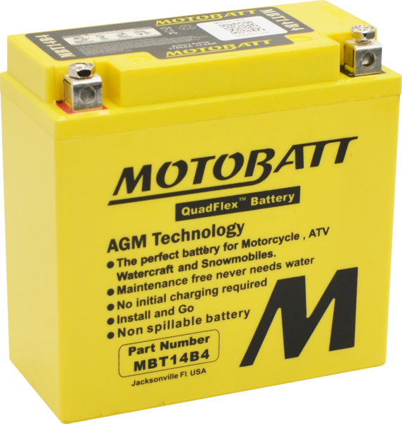 TOPCAR - Batterie moto 12V 12Ah - YT14B-4