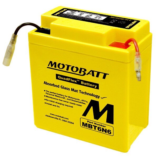 Batterie moto 6V / 6Ah avec entretien 6N6-3B-1 - Batteries Moto