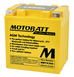 Batterie Motobatt QuadFlex AGM MBTX9U 12V 10.5ah 160A YTX9-BS YTZ12S YTZ14S