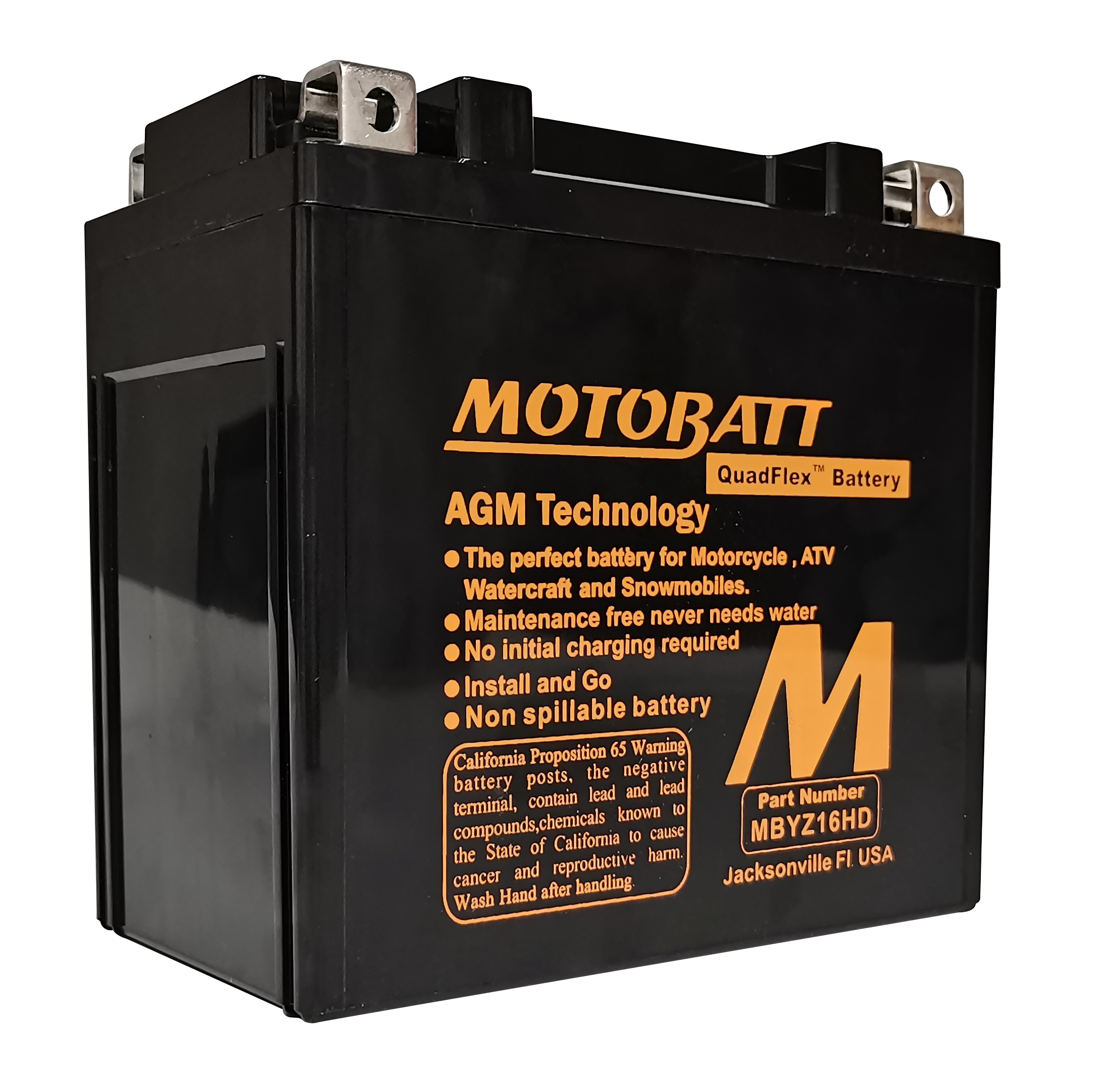 AGM BATTERIA MOTOBATT AGM ERMETICA MBYZ16HD Kymco Xciting i 500 2004 2005 