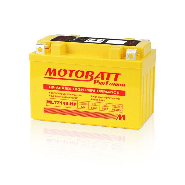 カツマタまさはる　14オンス　黄色 MLTZ14S-HP LifePo4 Lithium Battery-Motobatt