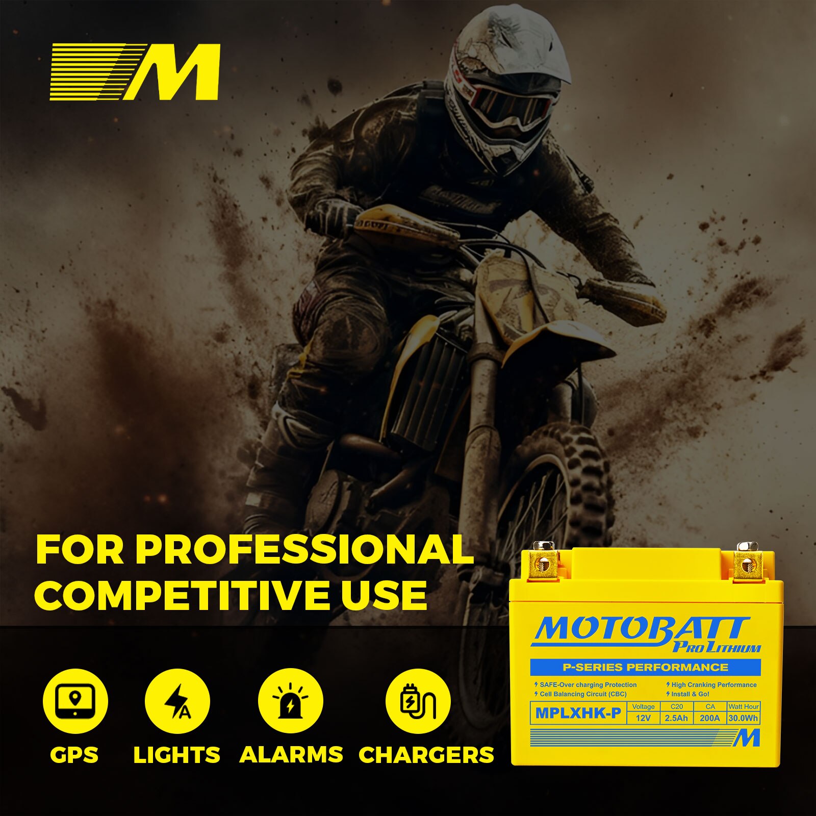 MPLXHK-P LifePo4 Lithium Battery-Motobatt